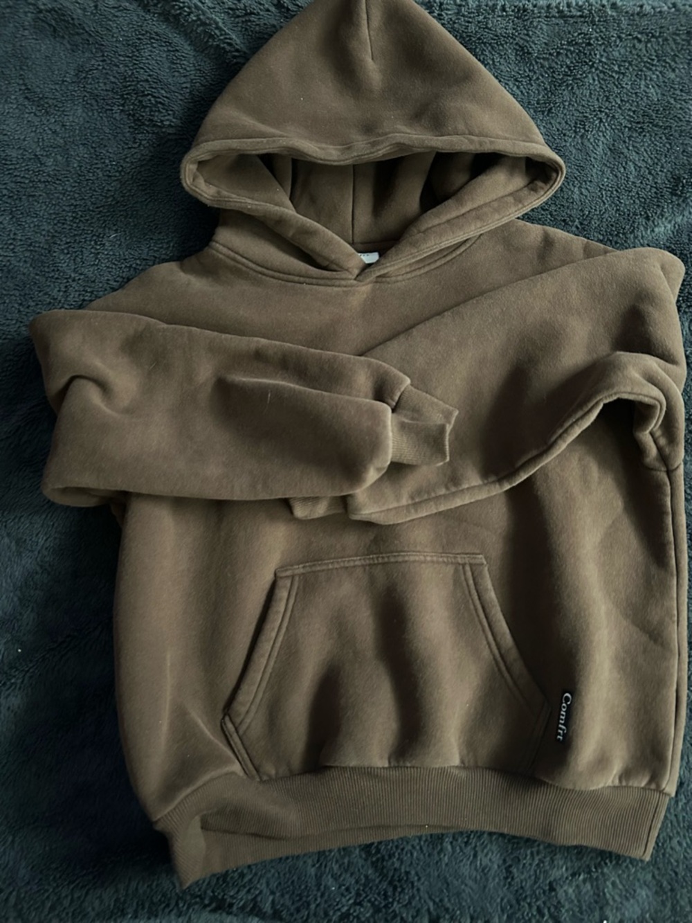 Kids comfrt Brown Hooded Sweatshirt
